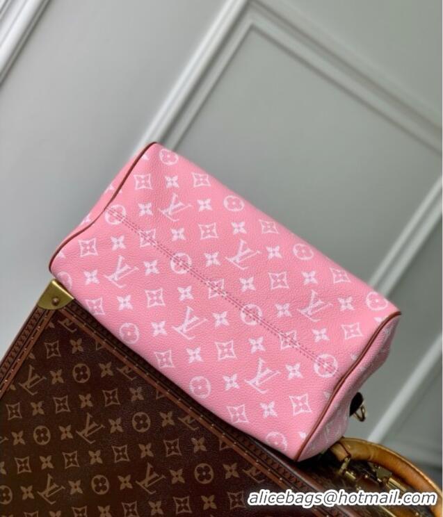 Buy Cheap Louis Vuitton Runaway Speedy P9 Bandouliere 30 Bag in Calf leather M13914 Brown/Pink 2025