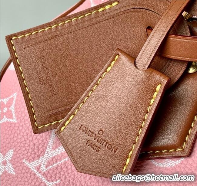 Buy Cheap Louis Vuitton Runaway Speedy P9 Bandouliere 30 Bag in Calf leather M13914 Brown/Pink 2025