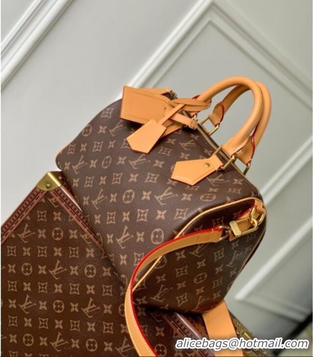 Famous Brand Louis Vuitton Speedy P9 Bandouliere 30 Bag in Monogram Calf Leather M61208 Brown 2025
