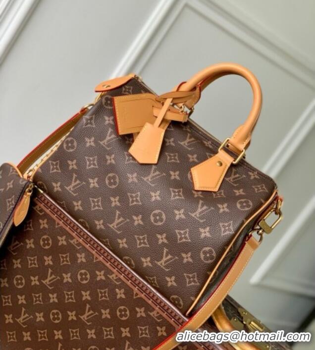 Famous Brand Louis Vuitton Speedy P9 Bandouliere 30 Bag in Monogram Calf Leather M61208 Brown 2025