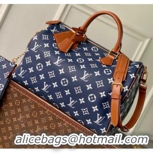 Best Price Louis Vuitton Speedy P9 Bandoulire 40 Bag in Calf Leather M24418 Blue 2025