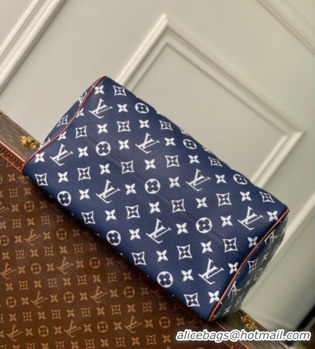 Best Price Louis Vuitton Speedy P9 Bandoulire 40 Bag in Calf Leather M24418 Blue 2025