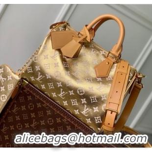 Good Taste Louis Vuitton Speedy P9 Bandouliere 30 Bag in Calf Leather M13904 Gold 2025