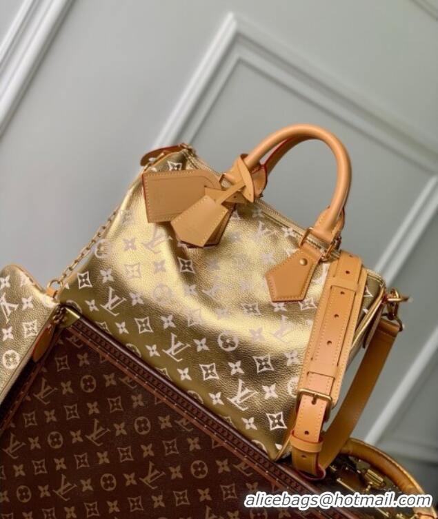 Good Taste Louis Vuitton Speedy P9 Bandouliere 30 Bag in Calf Leather M13904 Gold 2025