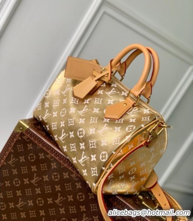 Good Taste Louis Vuitton Speedy P9 Bandouliere 30 Bag in Calf Leather M13904 Gold 2025