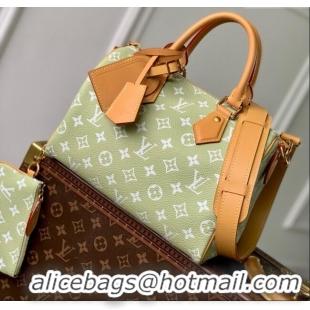 Promotional Louis Vuitton Speedy P9 Bandouliere 25 Bag in Calf Leather M24443 Vert Clair Green 2025
