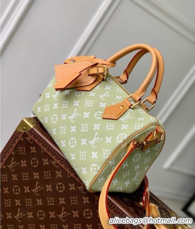 Promotional Louis Vuitton Speedy P9 Bandouliere 25 Bag in Calf Leather M24443 Vert Clair Green 2025