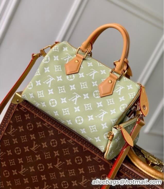 Promotional Louis Vuitton Speedy P9 Bandouliere 25 Bag in Calf Leather M24443 Vert Clair Green 2025