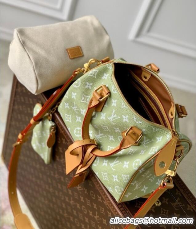 Promotional Louis Vuitton Speedy P9 Bandouliere 25 Bag in Calf Leather M24443 Vert Clair Green 2025
