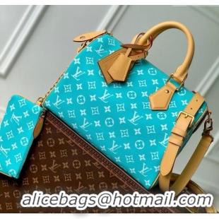 Grade Promotional Louis Vuitton Speedy P9 Bandouliere 30 Bag in Calf Leather M21108 Turquoise 2025