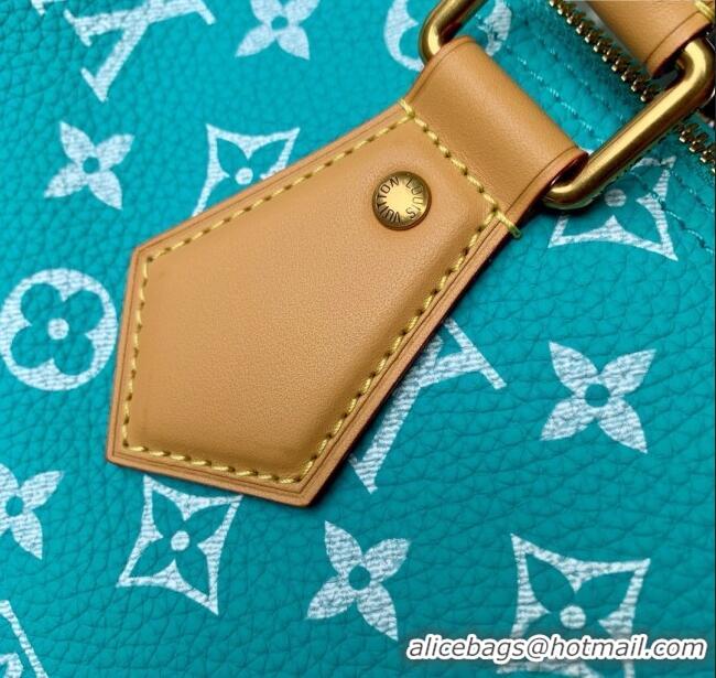 Grade Promotional Louis Vuitton Speedy P9 Bandouliere 30 Bag in Calf Leather M21108 Turquoise 2025