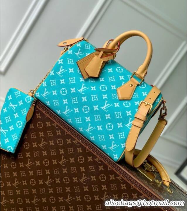 Grade Promotional Louis Vuitton Speedy P9 Bandouliere 30 Bag in Calf Leather M21108 Turquoise 2025