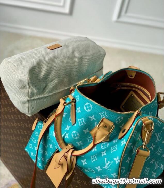 Grade Promotional Louis Vuitton Speedy P9 Bandouliere 30 Bag in Calf Leather M21108 Turquoise 2025
