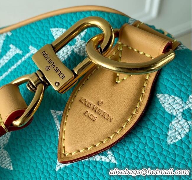 Reasonable Price Louis Vuitton Speedy P9 Bandouliere 40 Bag in Calf Leather M11564 Turquoise 2025