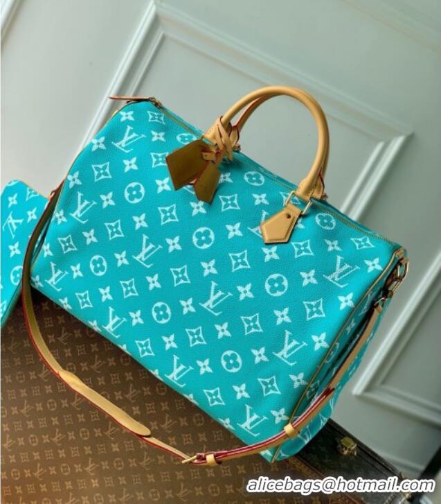 Reasonable Price Louis Vuitton Speedy P9 Bandouliere 40 Bag in Calf Leather M11564 Turquoise 2025