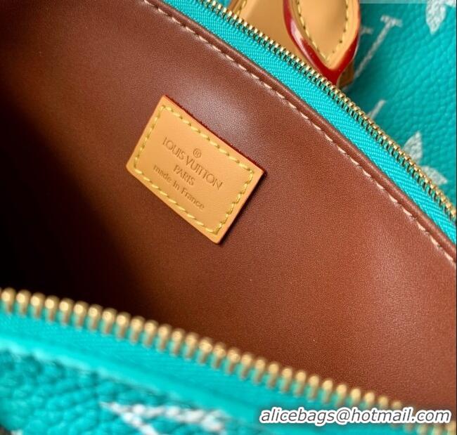 Reasonable Price Louis Vuitton Speedy P9 Bandouliere 40 Bag in Calf Leather M11564 Turquoise 2025