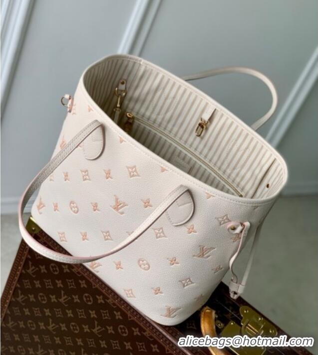 Best Price Louis Vuitton Neverfull MM Tote Bag in Debossed Grained Cowhide Leather M14285 Eden 2025
