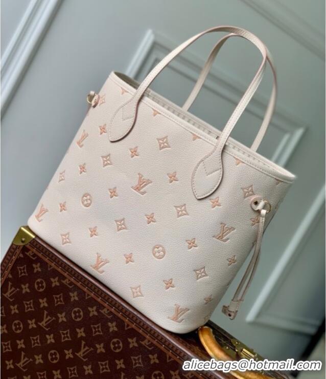 Best Price Louis Vuitton Neverfull MM Tote Bag in Debossed Grained Cowhide Leather M14285 Eden 2025