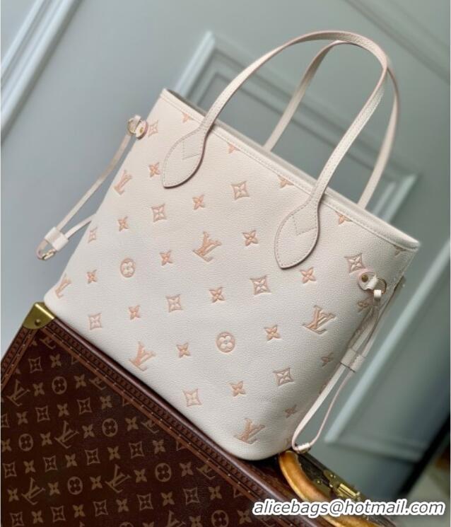 Best Price Louis Vuitton Neverfull MM Tote Bag in Debossed Grained Cowhide Leather M14285 Eden 2025