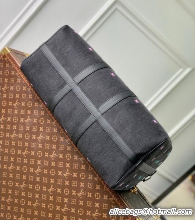 Promotional Louis Vuitton Keepall Bandouliere 50 in LV Blason Denim M13966 2025