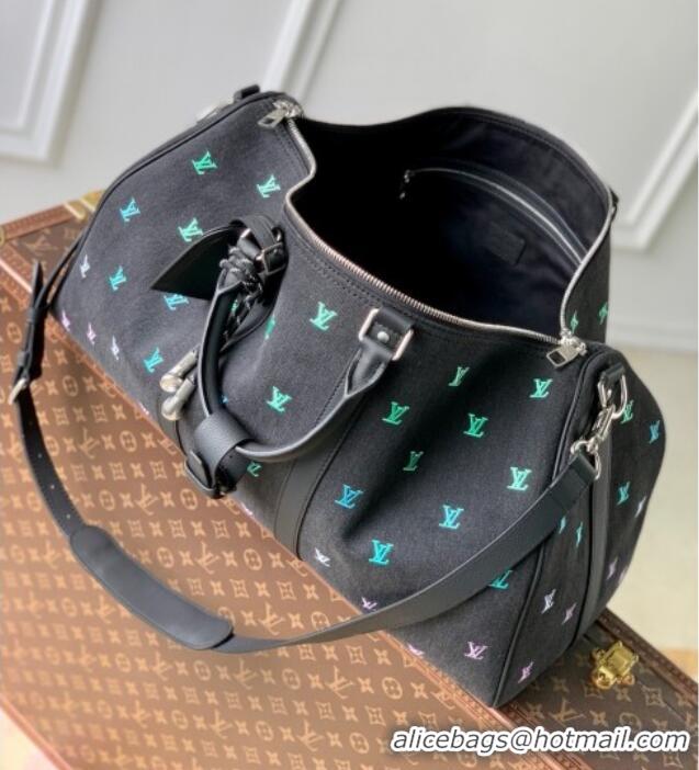 Promotional Louis Vuitton Keepall Bandouliere 50 in LV Blason Denim M13966 2025