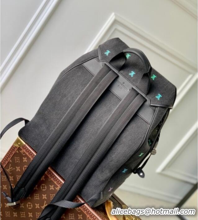 Best Quality Louis Vuitton Montsouris Backpack in LV Blason Denim M14135 2025