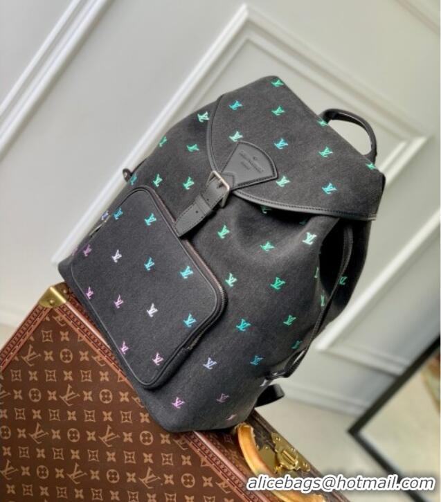 Best Quality Louis Vuitton Montsouris Backpack in LV Blason Denim M14135 2025