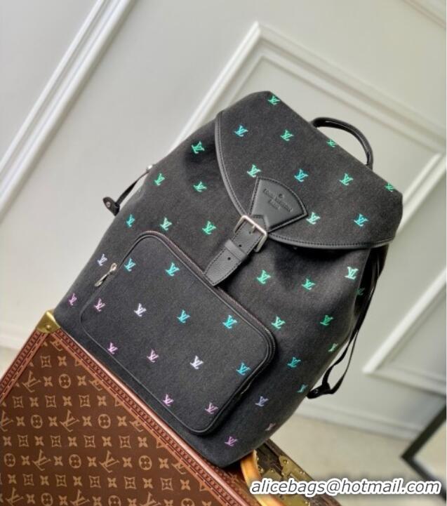 Best Quality Louis Vuitton Montsouris Backpack in LV Blason Denim M14135 2025