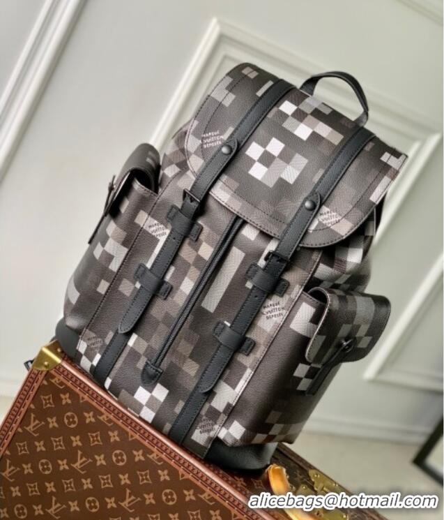 Trendy Design Louis Vuitton Christopher MM in Damoflage Black Canvas M14952 2025