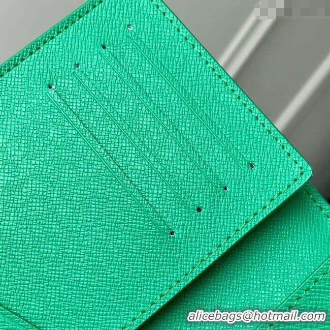 Traditional Specials Louis Vuitton Passport Cover in Coloured Monogram Canvas M14875 Green 2025
