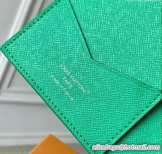 Traditional Specials Louis Vuitton Passport Cover in Coloured Monogram Canvas M14875 Green 2025