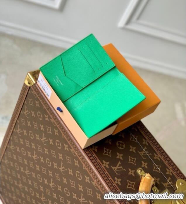 Traditional Specials Louis Vuitton Passport Cover in Coloured Monogram Canvas M14875 Green 2025