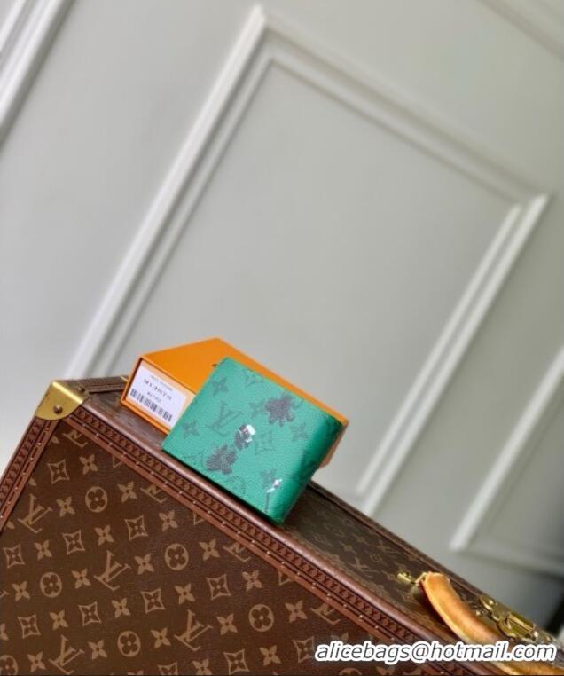 Traditional Specials Louis Vuitton Slender Wallet in Coloured Monogram Canvas M14878 Green 2025