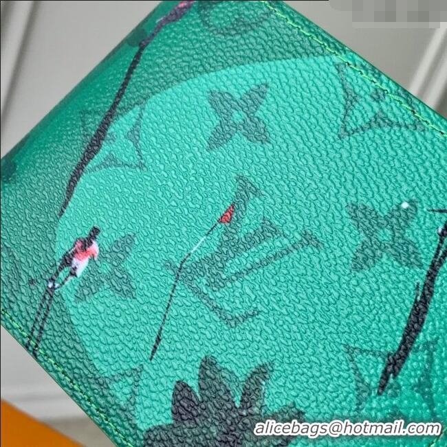 Traditional Specials Louis Vuitton Slender Wallet in Coloured Monogram Canvas M14878 Green 2025
