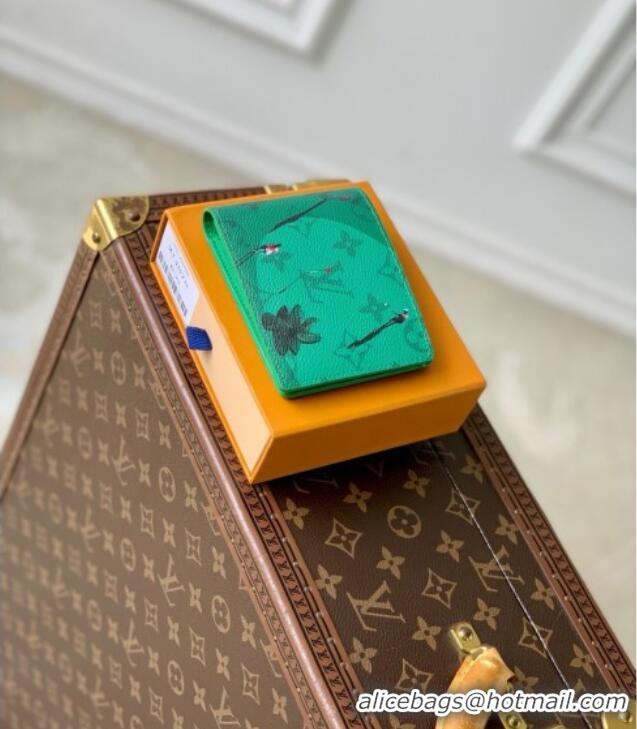 Traditional Specials Louis Vuitton Slender Wallet in Coloured Monogram Canvas M14878 Green 2025