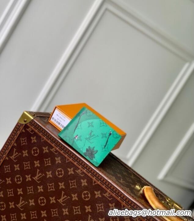 Traditional Specials Louis Vuitton Slender Wallet in Coloured Monogram Canvas M14878 Green 2025