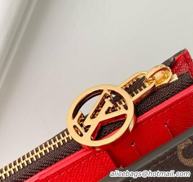 Famous Brand Louis Vuitton LV x TM Lisa Wallet in Monogram Cherry Canvas M13420 2025
