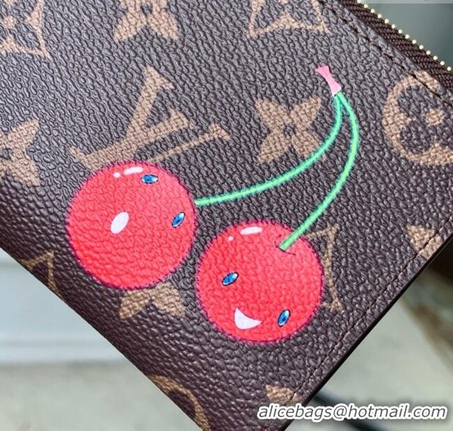 Famous Brand Louis Vuitton LV x TM Lisa Wallet in Monogram Cherry Canvas M13420 2025