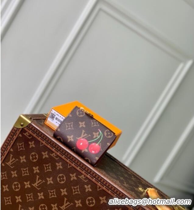 Famous Brand Louis Vuitton LV x TM Lisa Wallet in Monogram Cherry Canvas M13420 2025