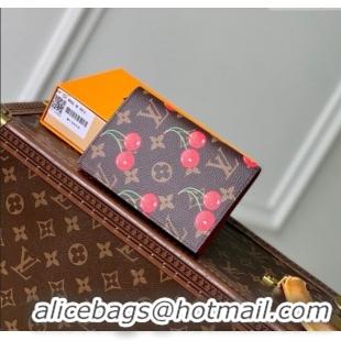Top Grade Louis Vuitton LV x TM Passport Cover in Monogram Cherry Canvas M13424 2025