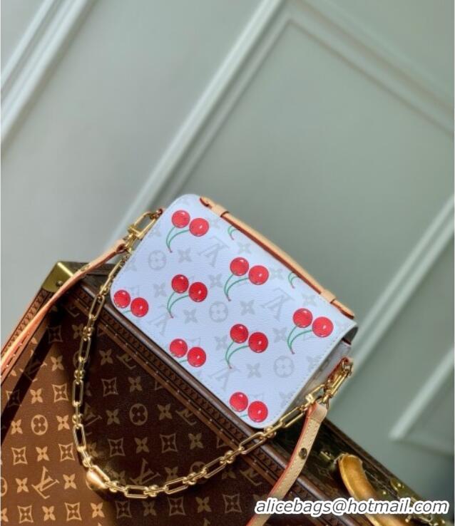 Trendy Design Louis Vuitton LV x TM Pochette Metis East West Bag in Monogram Cherry Canvas M14231 White 2025