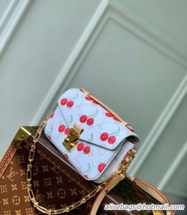 Trendy Design Louis Vuitton LV x TM Pochette Metis East West Bag in Monogram Cherry Canvas M14231 White 2025