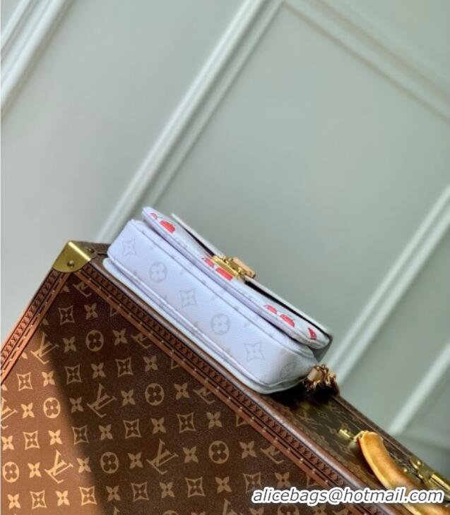 Trendy Design Louis Vuitton LV x TM Pochette Metis East West Bag in Monogram Cherry Canvas M14231 White 2025