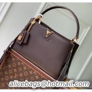 Promotional Louis Vuitton Capucines MM Souple Bag in Calf Leather M12927 Chocolate 2025