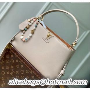 Unique Grade Louis Vuitton Capucines MM Souple Bag in Calf Leather M12929 Beige 2025