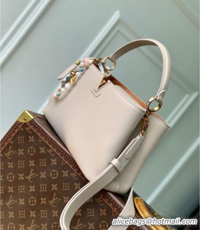 Unique Grade Louis Vuitton Capucines MM Souple Bag in Calf Leather M12929 Beige 2025