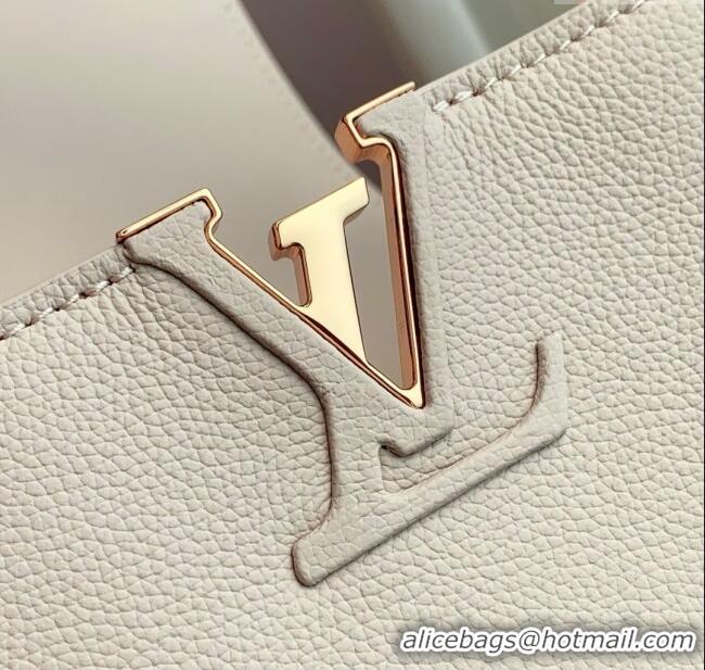 Unique Grade Louis Vuitton Capucines MM Souple Bag in Calf Leather M12929 Beige 2025