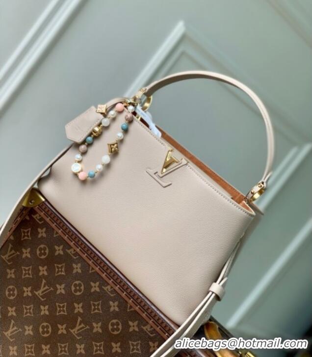 Unique Grade Louis Vuitton Capucines MM Souple Bag in Calf Leather M12929 Beige 2025
