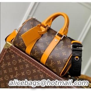 Top Quality Louis Vuitton Keepall Bandouliere 25 Bag in Monogram Macassar Canvas Safran Yellow M12733 2025