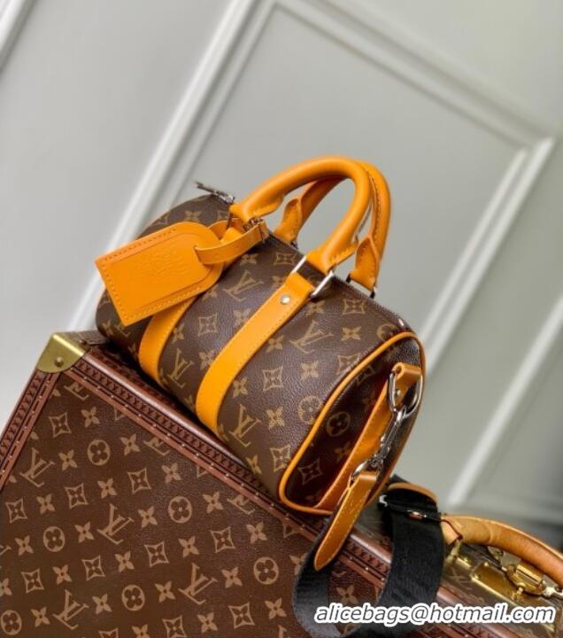 Top Quality Louis Vuitton Keepall Bandouliere 25 Bag in Monogram Macassar Canvas Safran Yellow M12733 2025